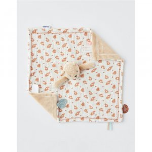 Doudou kendi jour&nuit à tête réversible véloudoux beige Noukies