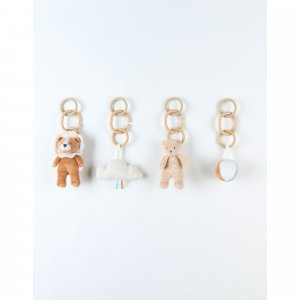 Lot de 4 peluches d'activités pour arche d'éveil babou & kendi Noukies