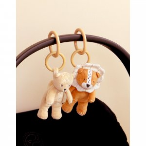 Lot de 4 peluches d'activités pour arche d'éveil babou & kendi Noukies