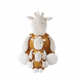 Peluche géante girafe moutarde - 80 cm Noukies