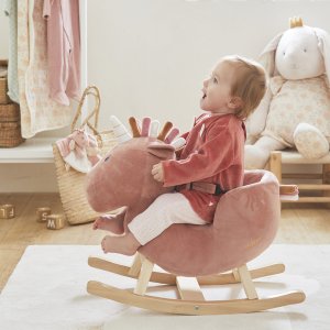 Bascule licorne lina rose poudré Noukies