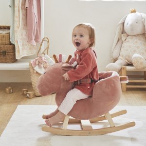 Bascule licorne lina rose poudré Noukies