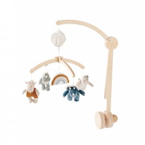 Mobile musical en bois stegi, tiga & ops Noukies