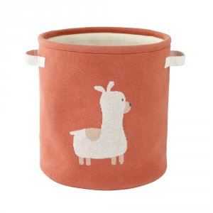Panier de rangement jacquard bio moris et sacha