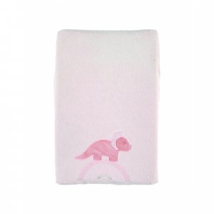 Matelas à langer avec housse dinosaure popsie rose Noukies