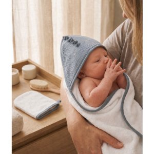 Cape de bain bébé avec gant lino Noukies