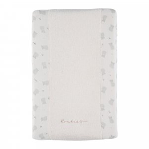 Housse de matelas à langer en mousseline - blanc Noukies