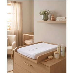 Housse de matelas à langer en éponge - plumes de lune Noukies
