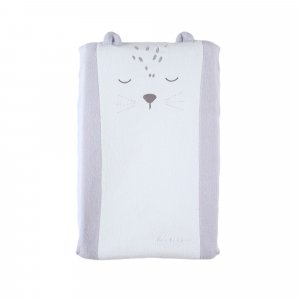 Matelas à langer 45x67 cm avec housse écru/gris clair Noukies