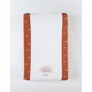 Matelas à langer 45x67 cm avec housse écru/caramel Noukies