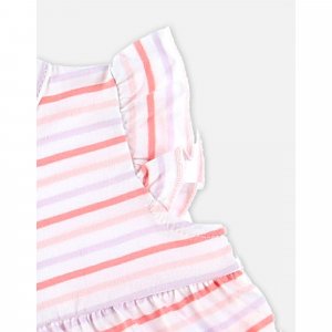 Combinaison rayée smart girl 1 mois Noukies