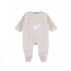 Pyjama velours beige bali 1 mois - bali, moka & snow Noukies