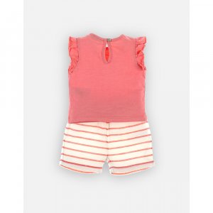 Ensemble t-shirt et short rose 6 mois Noukies