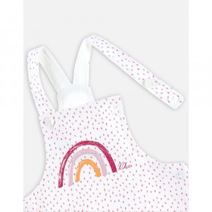 Ensemble bébé body et salopette arc en ciel 1 mois Noukies