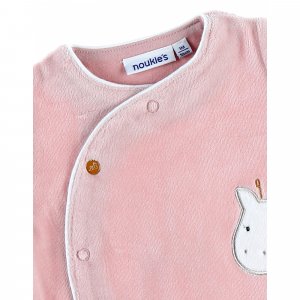 Pyjama 1 pièce velours tiga rose 9 mois Noukies