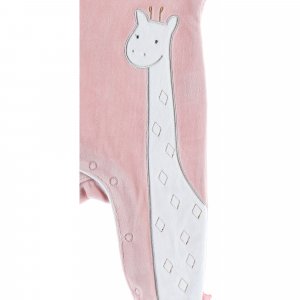 Pyjama bébé en velours tiga rose - 12 mois Noukies