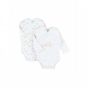 Lot de 2 bodies coton bio manches longues 9 mois - babou & kendi Noukies