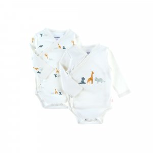 Lot de 2 bodies coton bio manches longues 9 mois - stegi tiga & ops Noukies