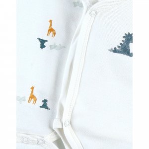 Lot de 2 bodies coton bio manches longues 9 mois - stegi tiga & ops Noukies