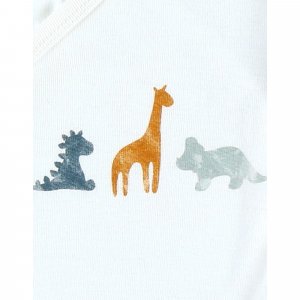 Lot de 2 bodies coton bio manches longues 12 mois - stegi tiga & ops Noukies