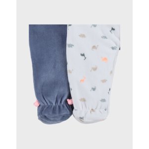 Lot de 2 pyjamas bébé en velours Noukies