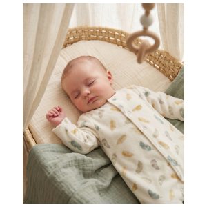 Pyjama bébé de naissance en velours plumes de lune Noukies