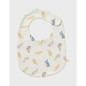 Lot de 3 bavoirs en coton bio - plumes de lune Noukies