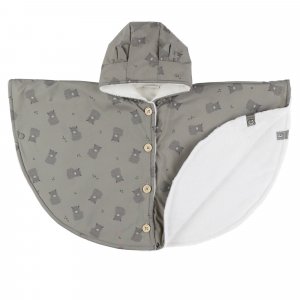 Poncho imperméable avec doublure kaki - 6-12m mix and match Noukies
