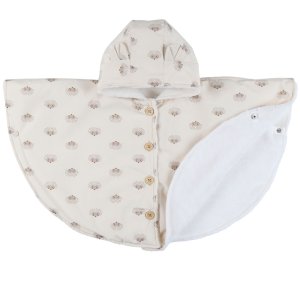 Poncho imperméable doublure groloudoux 6-12m - rose Noukies