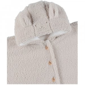Poncho fausse fourrure beige avec sherpa latte 6-12m mix and match Noukies