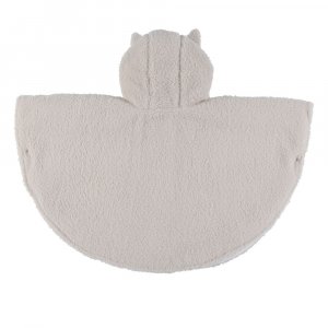 Poncho fausse fourrure beige avec sherpa latte 6-12m mix and match Noukies