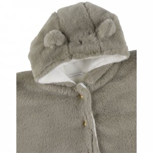 Poncho bébé fausse fourrure kaki 18m mix and match Noukies