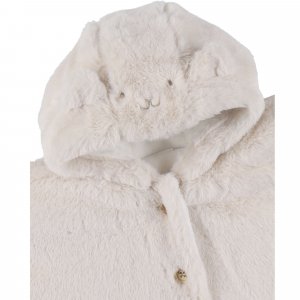 Poncho bébé fausse fourrure beige 18m mix and match Noukies