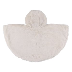 Poncho bébé en fausse fourrure 6-12m - beige Noukies