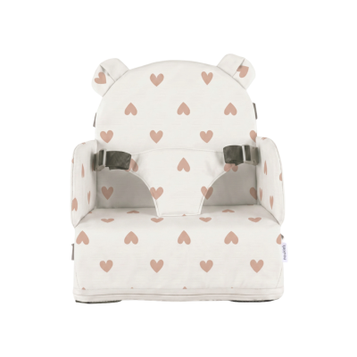 Rehausseur de chaise bébé pliable et imperméable coeurs