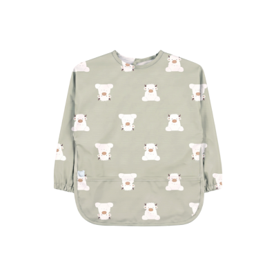 Bavoir imperméable à manches et poche récupératrice fluffy 6m+