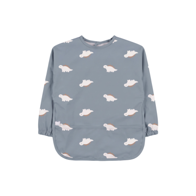 Bavoir imperméable à manches et poche récupératrice dinos 6m+