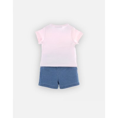 Ensemble short et tee-shirt rose - 1 mois