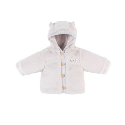 Veste à capuche douce greige 9 mois