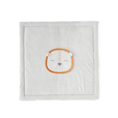 Tapis de jeu et de parc en veloudoux 75 x 95 cm babou gris