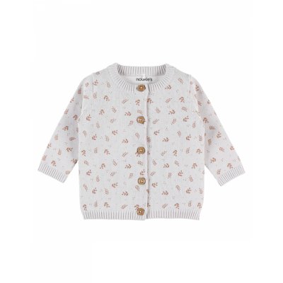 NOUKIES Gilet fleurs beige 9 mois