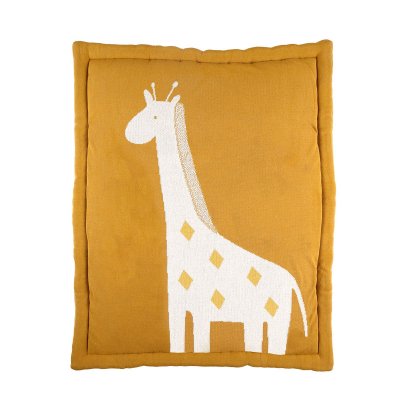NOUKIES Tapis de jeu 75 x 95 cm girafe moutarde