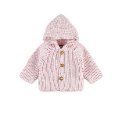 NOUKIES Gilet en maille rose pâle 1 mois