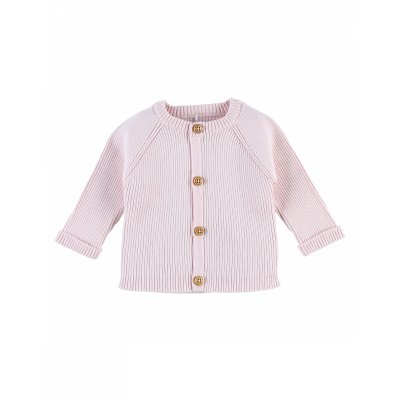 NOUKIES Gilet maille rose pâle 1 mois