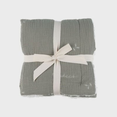 Couverture en tricot 75x100cm kaki