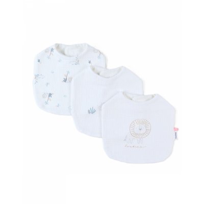 Lot de 3 bavoirs jersey savane - mix and match