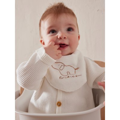 Lot de 2 bavoirs bandana comlombes du bonheur