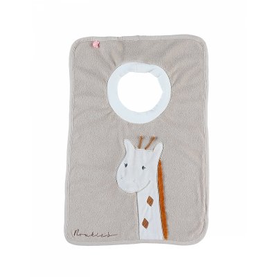 Bavoir bébé girafe beige