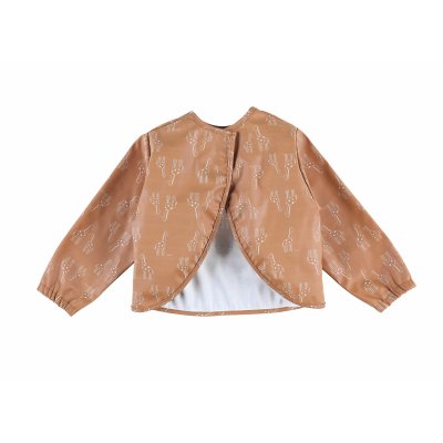 Bavoir tablier ocre motif girafe