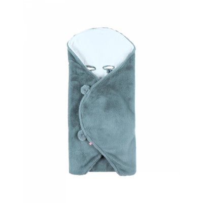 NOUKIES Couverture promenade poil long bleu - mix and match